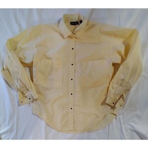 VINTAGE WOMENS PATAGONIA BUTTON UP COLLARED YELLOW SHIRT SIZE 8